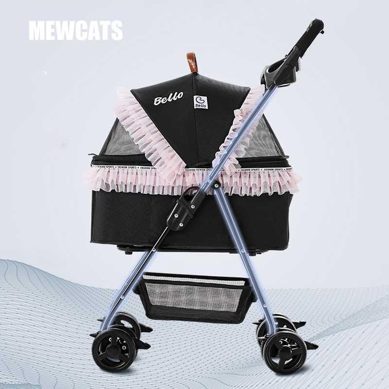 Detachable Cat Stroller 3 Style Carrier Handbag On Wheels