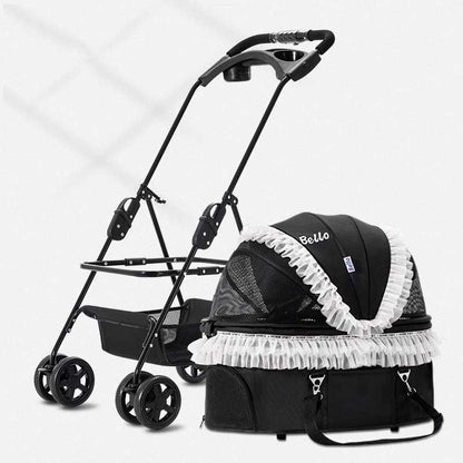 Detachable Cat Stroller 3 Style Carrier Handbag On Wheels