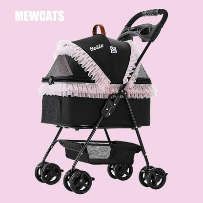 Detachable Cat Stroller 3 Style Carrier Handbag On Wheels