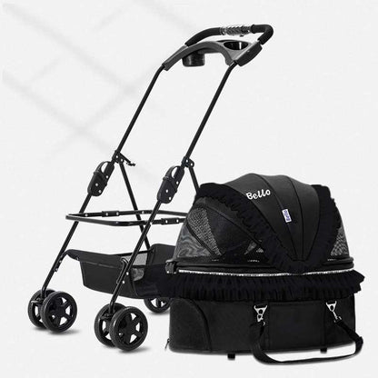 Detachable Cat Stroller 3 Style Carrier Handbag On Wheels