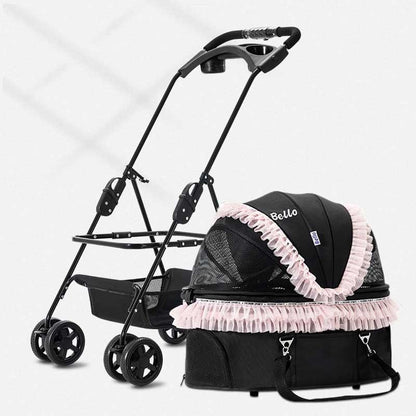 Detachable Cat Stroller 3 Style Carrier Handbag On Wheels