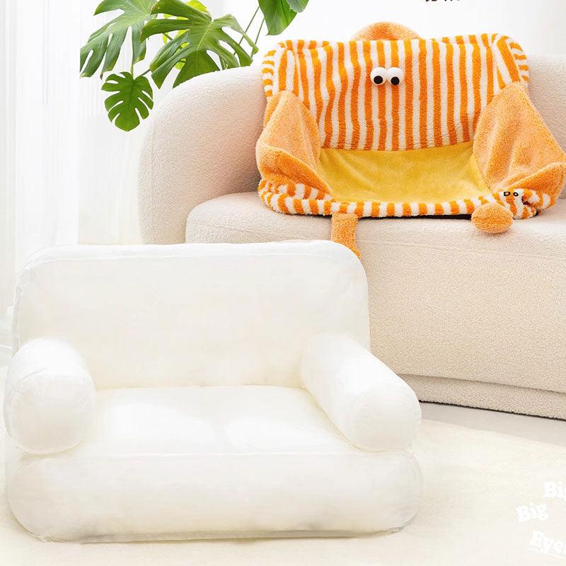Big Eye Warm Cat Sofa Blue Couch Bed - MEWCATS