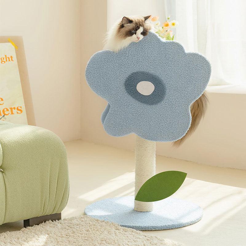 Blue Flower Cat Climbing Frame Sisal Column Cat Tree