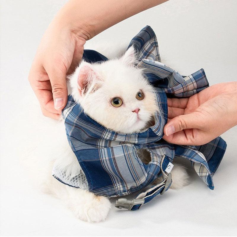 Cat Harness JK Bow Tie 3 Color Hiking Leash Set