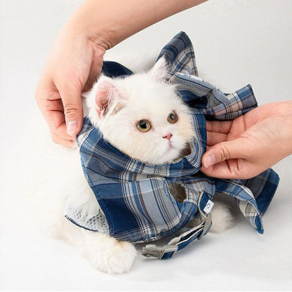 Cat Harness JK Bow Tie 3 Color Hiking Leash Set