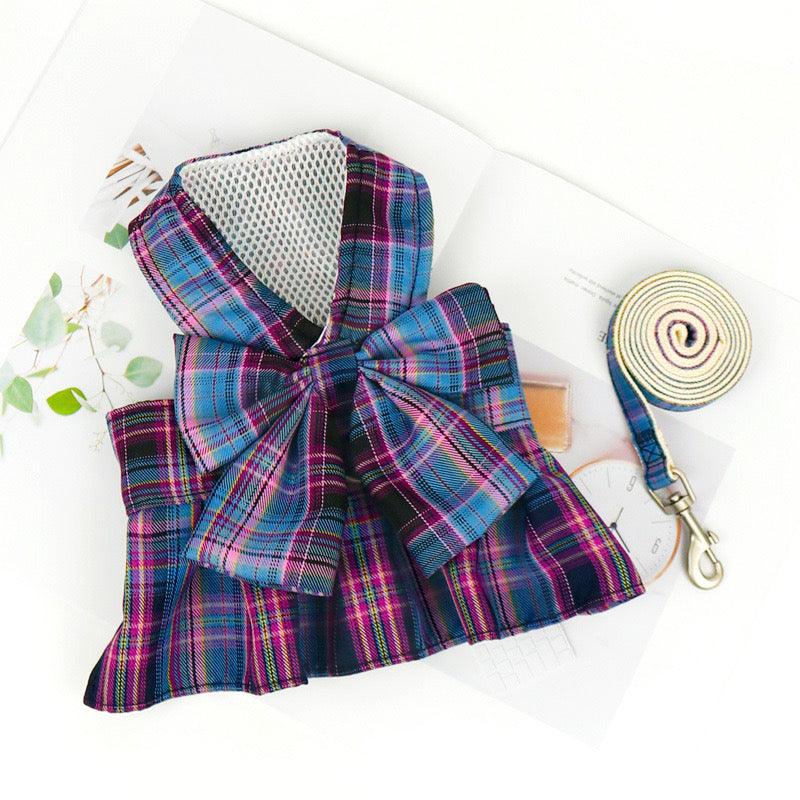 Bow Tie Cat Harness JK 3 Color Hiking Leash Set Cat Lead - MEWCATS