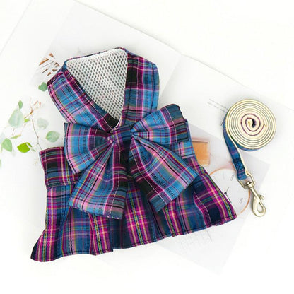 Bow Tie Cat Harness JK 3 Color Hiking Leash Set Cat Lead - MEWCATS