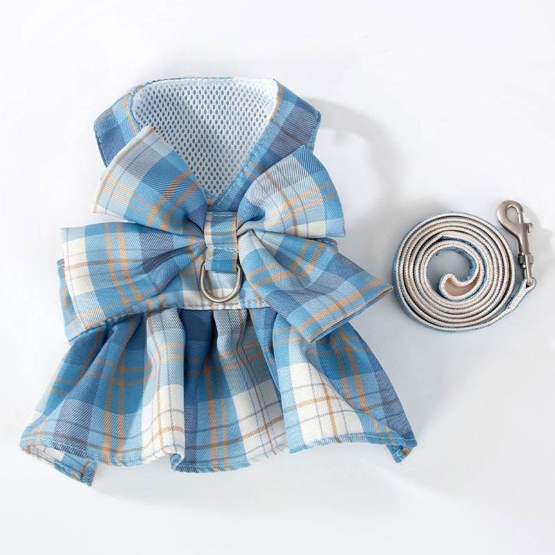 Cat Harness JK Bow Tie 3 Color Hiking Leash Set Cat Lead