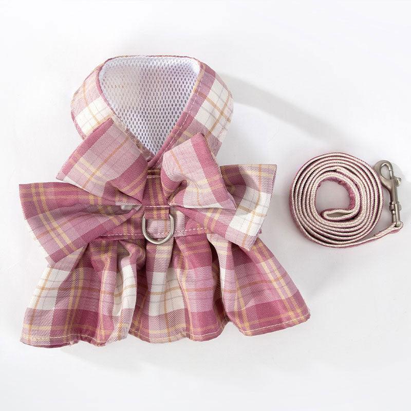 Cat Harness JK Bow Tie 3 Color Hiking Leash Set Cat Lead