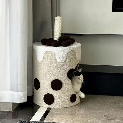 Bubble Milk Tea 3 Color Cat Cave Bed - MEWCATS