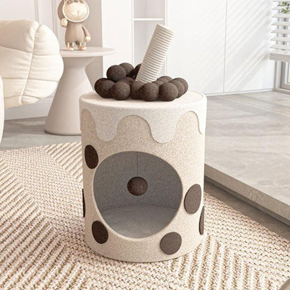 Bubble Milk Tea 3 Color Cat Cave Bed - MEWCATS
