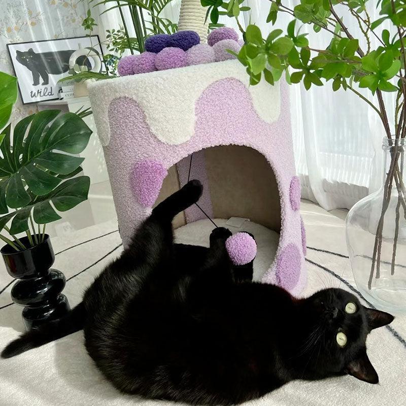 Bubble Milk Tea 3 Color Cat Cave Bed - MEWCATS