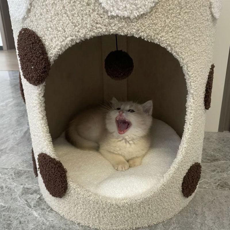 Bubble Milk Tea 3 Color Cat Cave Bed - MEWCATS