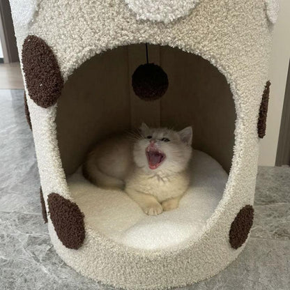 Bubble Milk Tea 3 Color Cat Cave Bed - MEWCATS