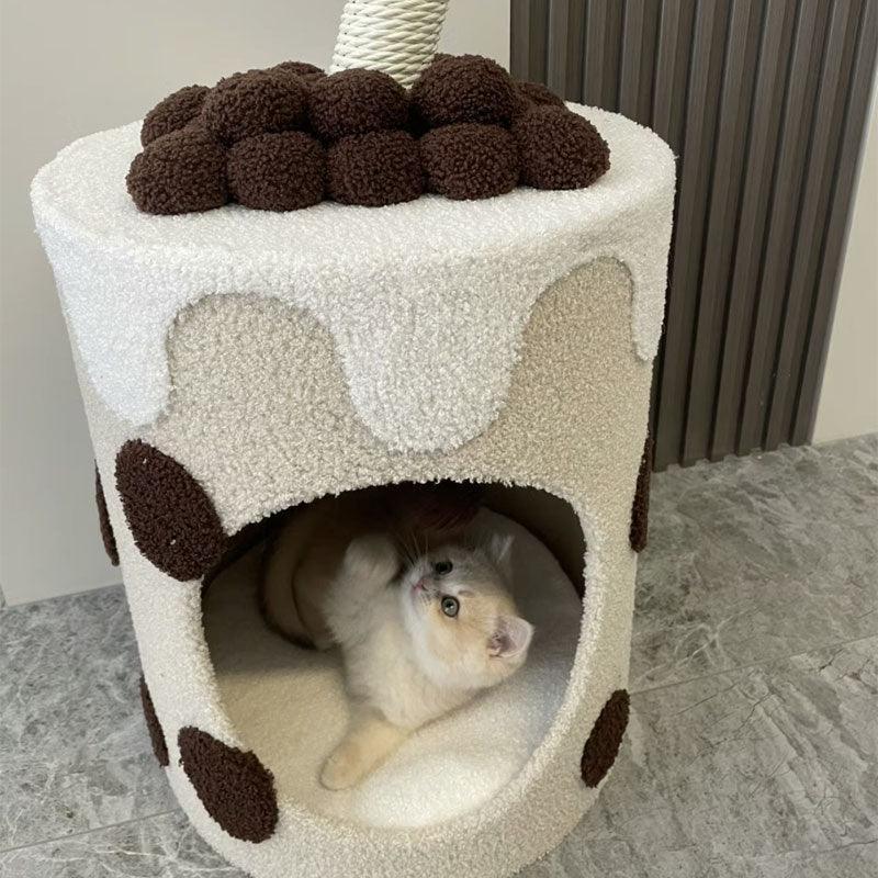 Bubble Milk Tea 3 Color Cat Cave Bed - MEWCATS