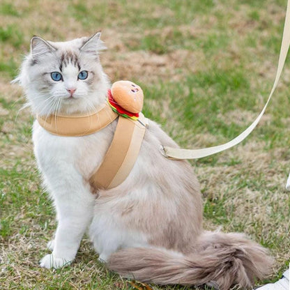 Burger Fries Cute Cat Leash Harness - MEWCATS