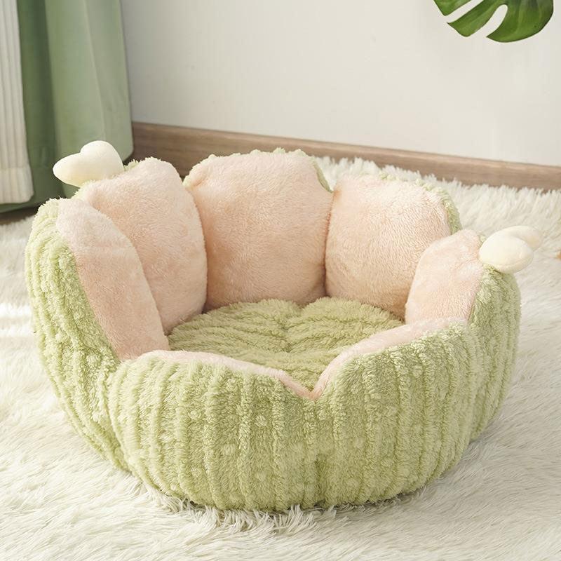 Cactus Cat Bed 2 Color Fluffy Warm Cat Nest - MEWCATS