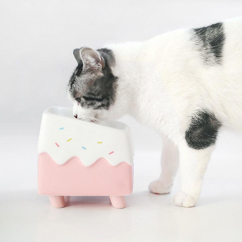 Cake Cat Food Water Bowl Elevated Cat Bowls