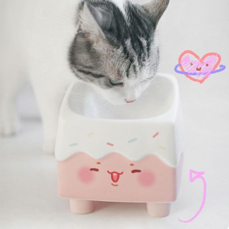 Cake Cat Food Water Bowl Elevated Cat Bowls