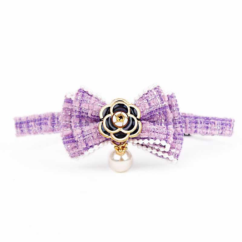 Camellia Cat Collar with Pearls - MEWCATS