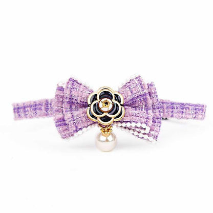 Camellia Cat Collar with Pearls - MEWCATS