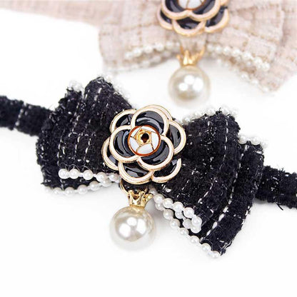 Camellia Cat Collar with Pearls - MEWCATS