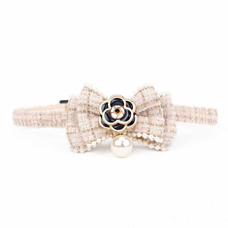 Camellia Cat Collar with Pearls - MEWCATS