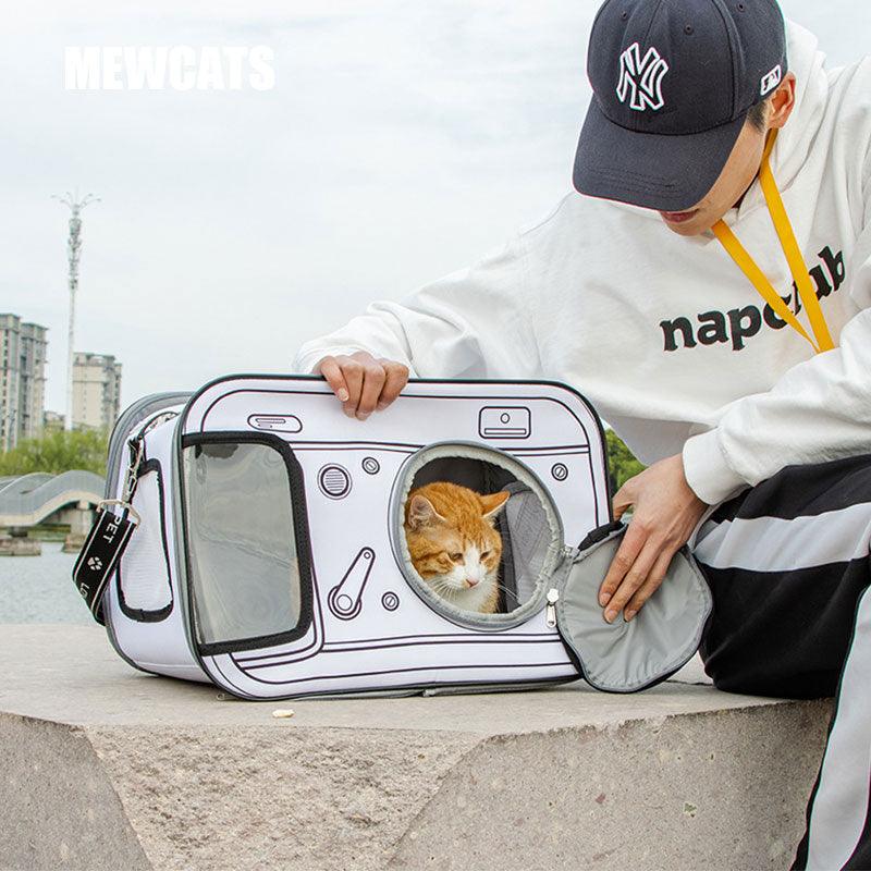 Camera Creative Cat Carrier Bag Large Capacity Single Shoulder Pet Handbag (1)