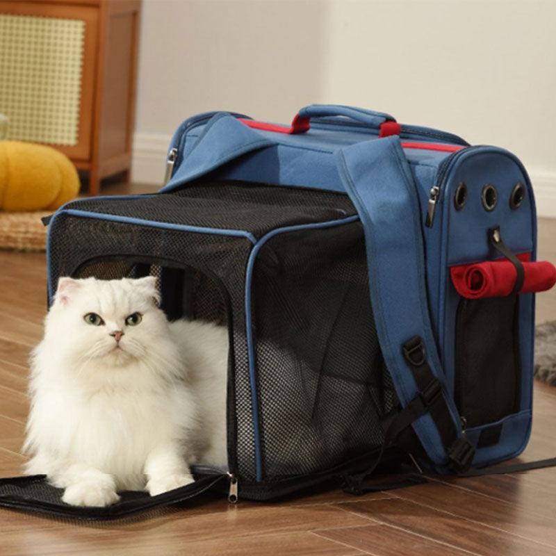Canvas Cat Carrier Bag Expandable 9 Color Backpack - MEWCATS