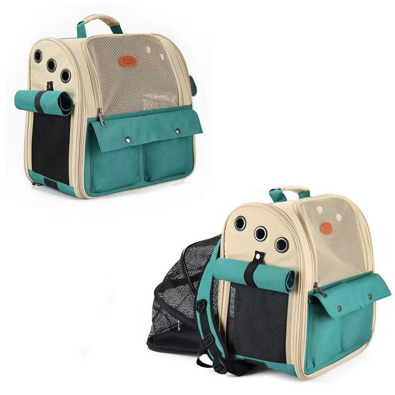 Canvas Cat Carrier Bag Expandable Space Capsule 9 Color Pet Backpack