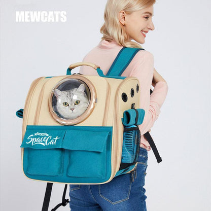 Canvas Cat Carrier Bag Expandable 9 Color Backpack - MEWCATS