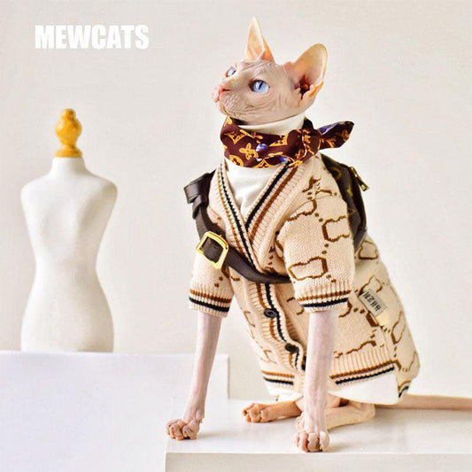 Cardigan Devon Sweater Warm Sphynx Hairless Cat Clothes