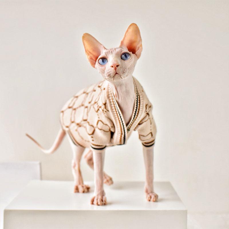 Cardigan Devon Sweater Warm Sphynx Hairless Cat Clothes