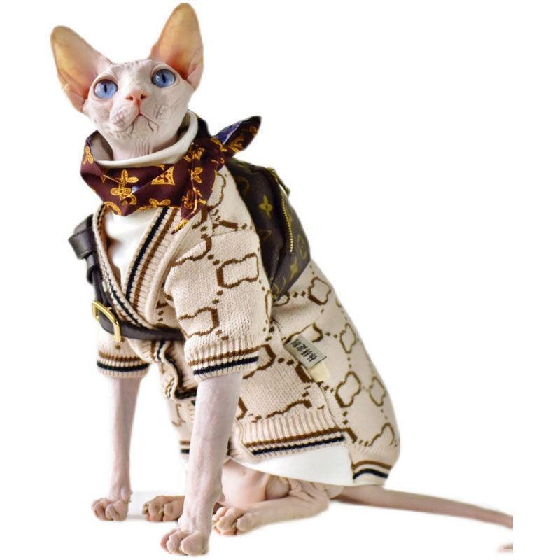 Cardigan Devon Sweater Warm Sphynx Hairless Cat Clothes