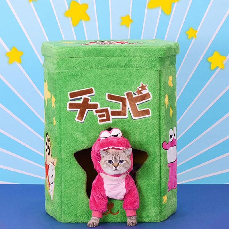 Cartoon Cookie Box Foldable Cat Cave Bed - MEWCATS