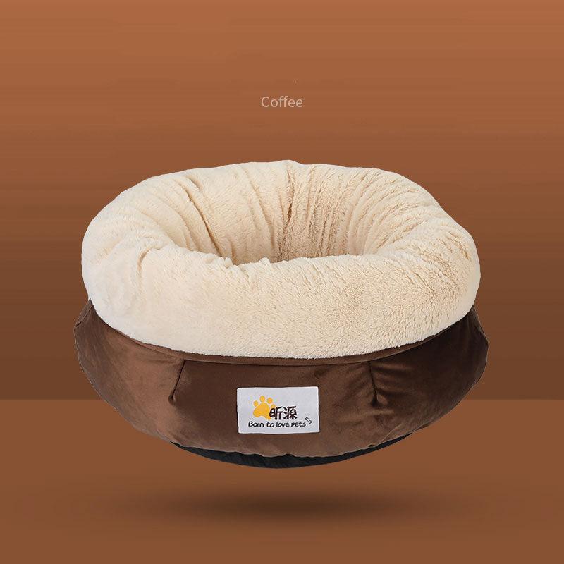 Cat Bed Pet Basket Nesting House Sleeping Bag Coffee Winter Warm Bed
