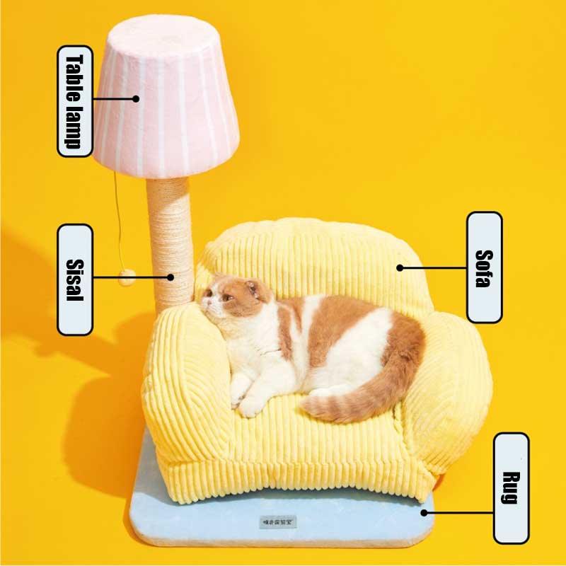 Cat Bed Couch With Climbing Frame Soft Cute Cat Tree Furniture Sofa