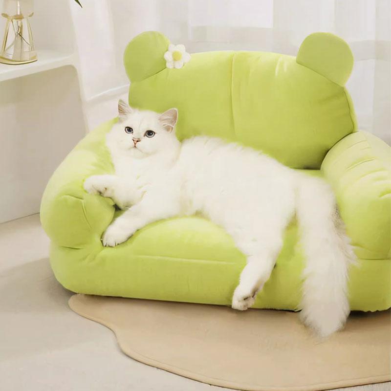 Cat Bed Non Stick Hair Removable 2 Color Sofa (7)