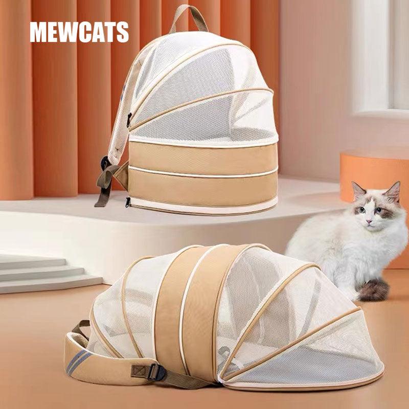 Cat Carrier Backpack 4 Color Large Size Outdoor Expandable Tote Foldable Bag - MEWCATS