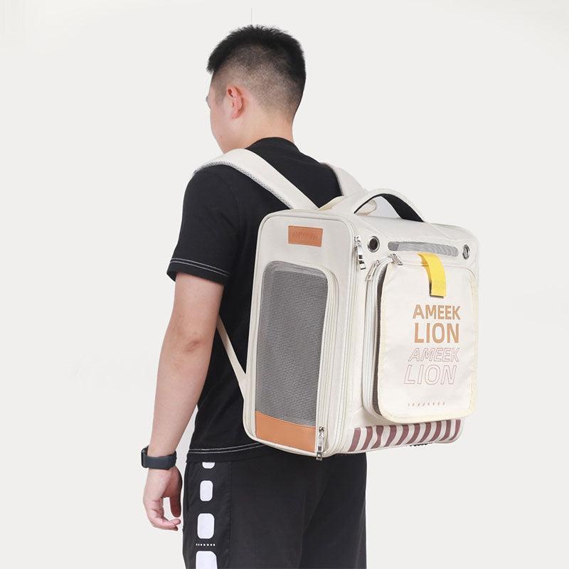 Cat Carrier Backpack Expandable Bag with Wheels - MEWCATS
