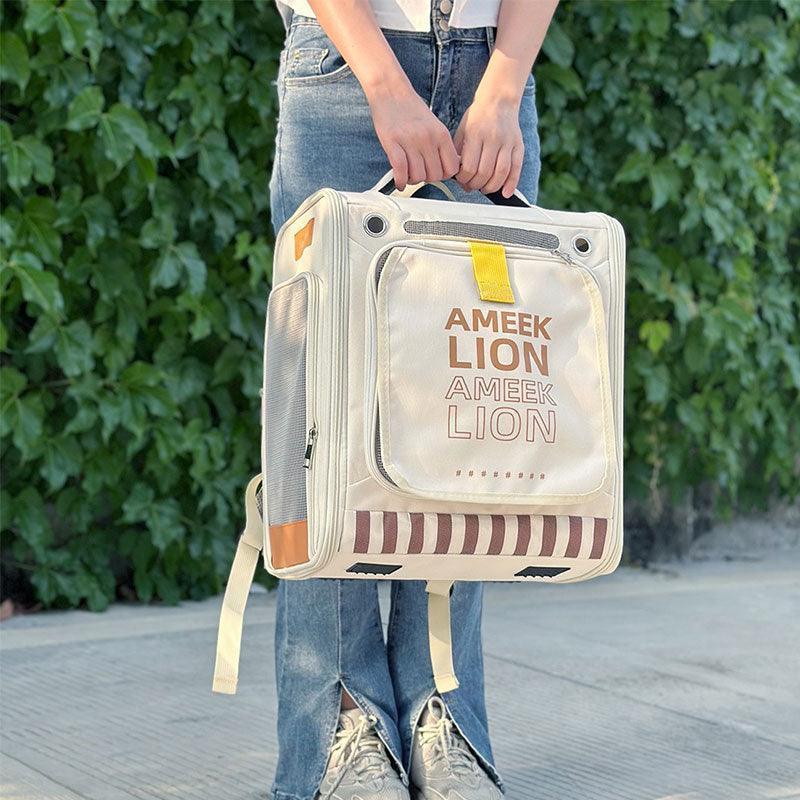 Cat Carrier Backpack Expandable Bag with Wheels - MEWCATS