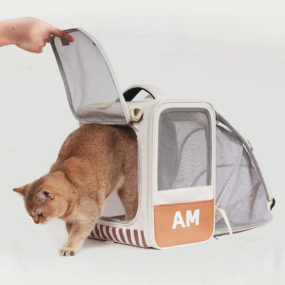 Cat Carrier Backpack Expandable Bag with Wheels - MEWCATS