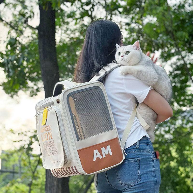 Cat Carrier Backpack Expandable Bag with Wheels - MEWCATS
