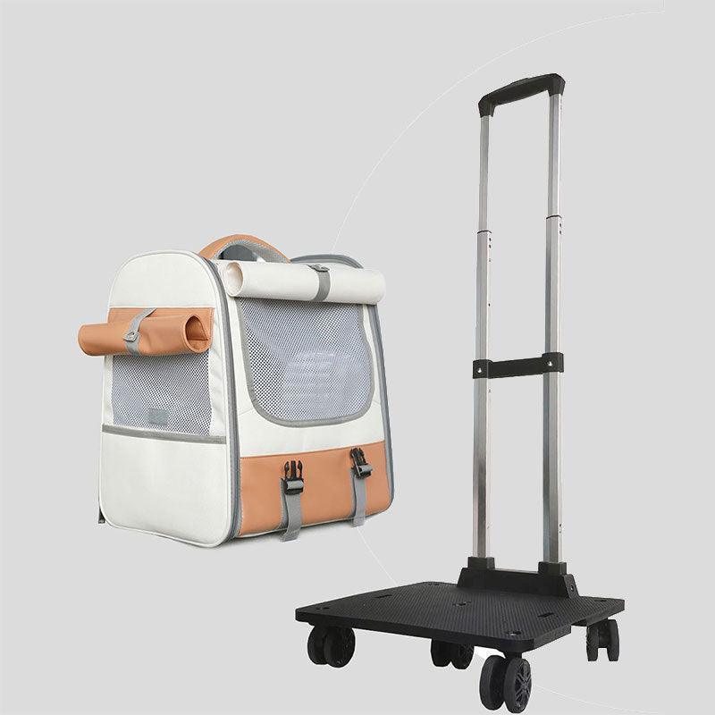Cat Carrier Backpack Expandable Bag with Wheels - MEWCATS
