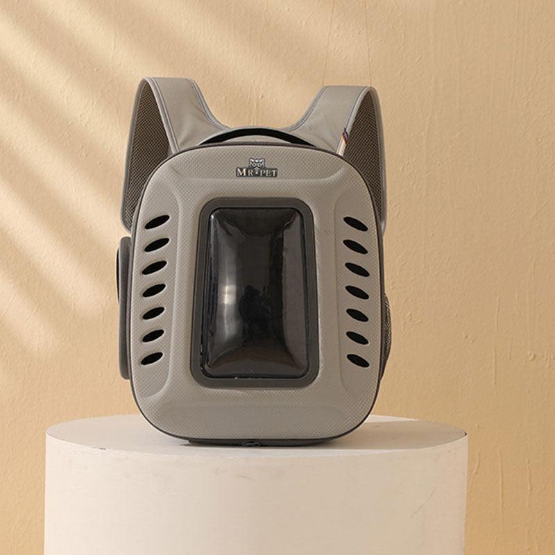 Cat Carrier Backpack Breathable Travel Outdoor Grey Foldable Pet Supplies