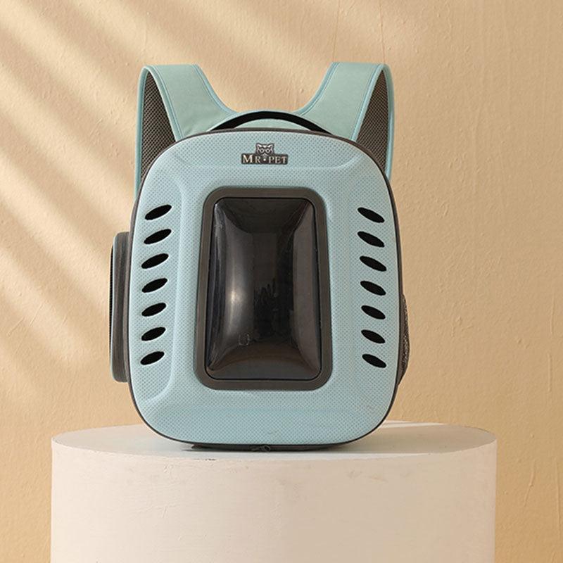 Cat Carrier Backpack Breathable Travel Outdoor Blue Foldable Pet Supplies