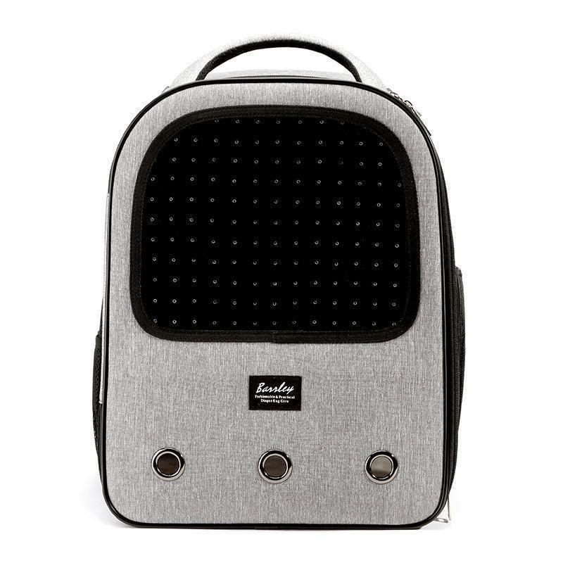 Trolley Cat Carrier Backpack With Wheels Rolling Large Space Breathable Grey Pet Bag