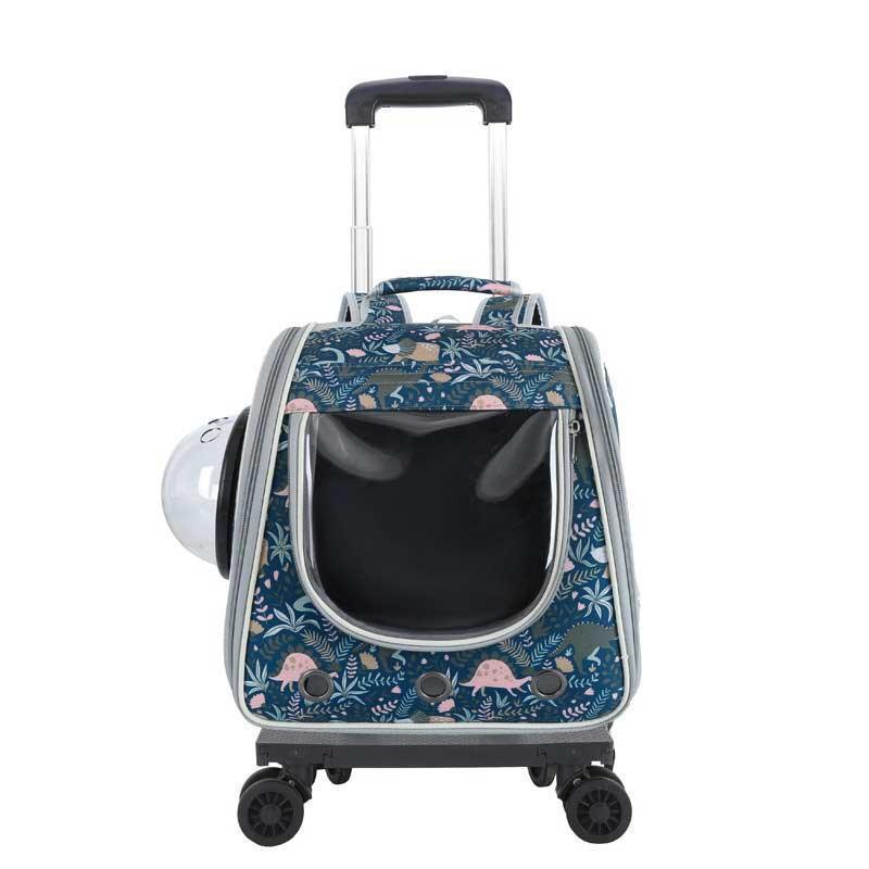 Cat Carrier Backpack With Wheels Stroller 10 Color Large Trolley