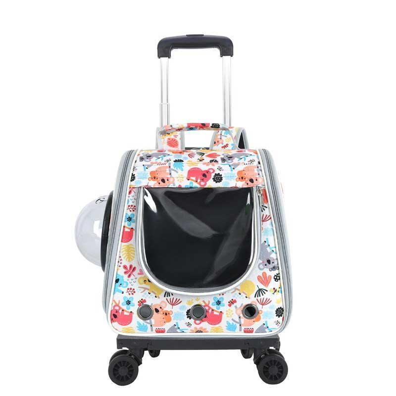 Cat Carrier Backpack With Wheels Stroller 10 Color Large Trolley