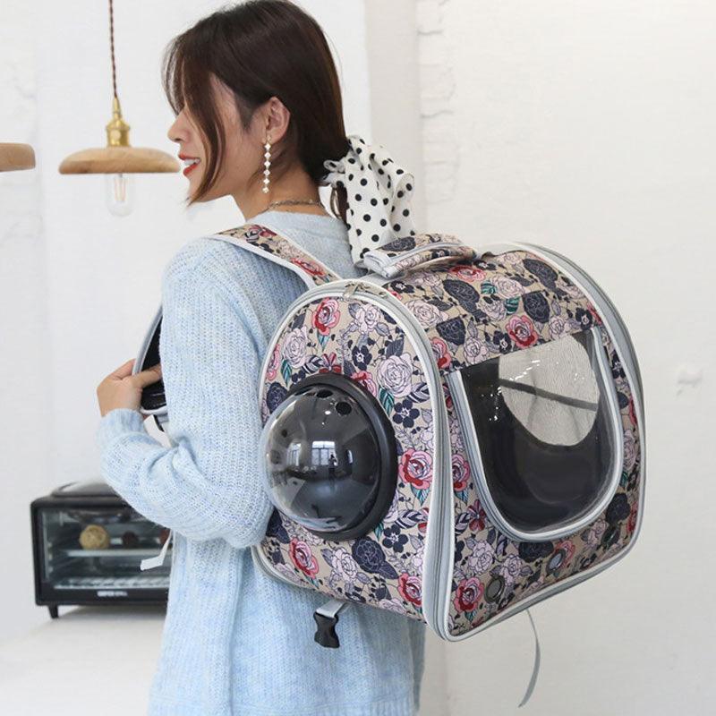 Cat Carrier Backpack With Wheels Pet Suitcase Stroller 10 Color Large Space Trolley